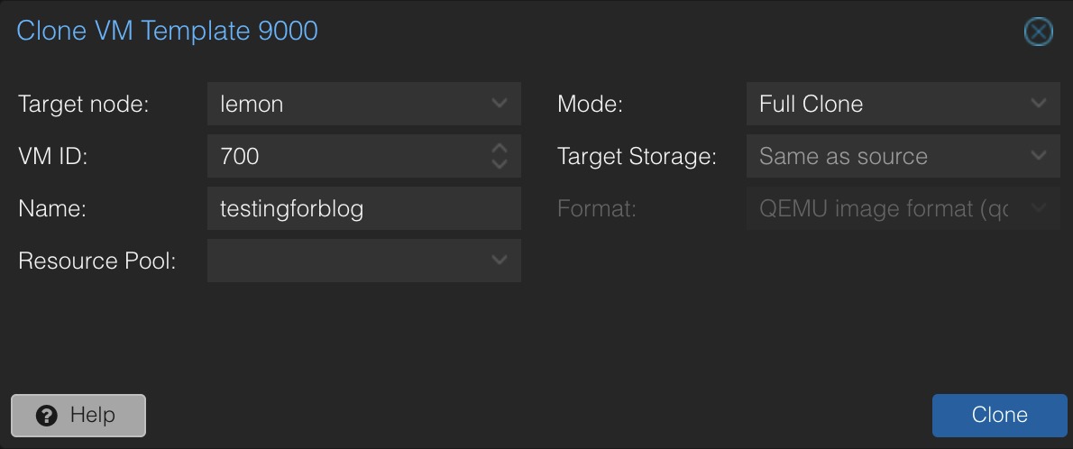 Creating VM